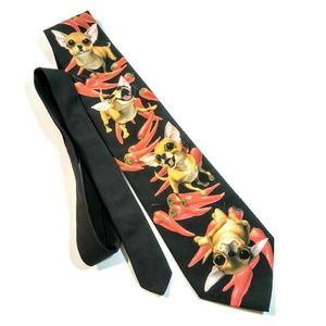 Vintage Ralph Marlin Men's Tie 1998 Aye Chihuahua